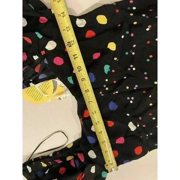 RIXO Polka Dot Long Sleeve Puff Swing Dress 2 Wedding Guest Rainbow Sweetheart - Picture 7 of 8